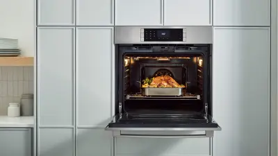 A Single Wall Oven in an kitchen